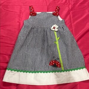 Emily rose Dress with Red Polka Dot Straps